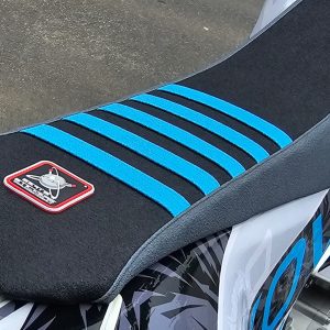 Housse de selle Bi-color Racing BLUE